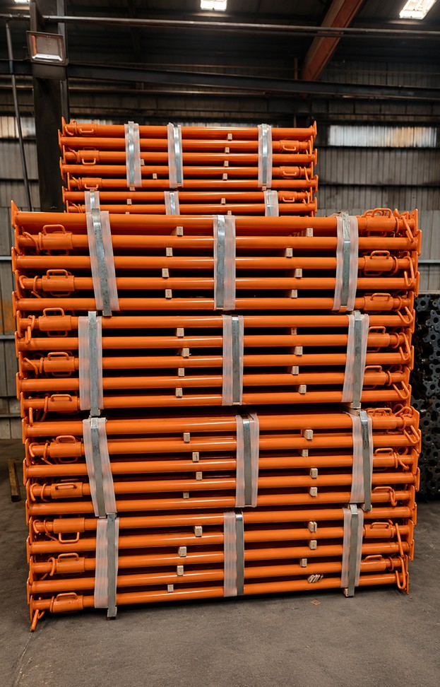 Orange adjustable steel shoring props from China factory